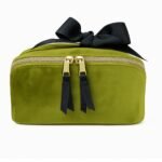ORGANIZING MAKEUP BAG, ECO VELVET – GREEN