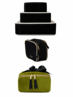 Limited Price  ( backing CUBES - 3 pcs + ORGANIZING MAKEUP BAG, ECO VELVET – GREEN + Double sided case bag