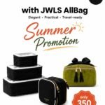 Limited Price  ( backing CUBES - 3 pcs + ORGANIZING MAKEUP BAG, ECO VELVET – GREEN + Double sided case bag