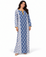 Blue Floral Wave Kandora